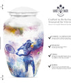 Urn in Purple Meadow theme, 