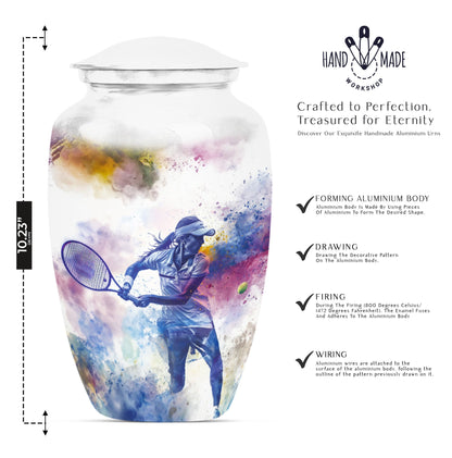 Urn in Purple Meadow theme, 