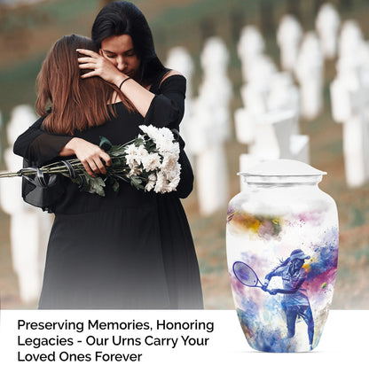 Urn in Purple Meadow theme, 
