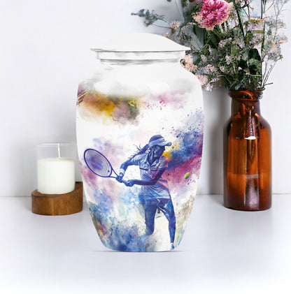 Urn in Purple Meadow theme, 