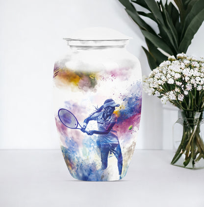 Urn in Purple Meadow theme, 