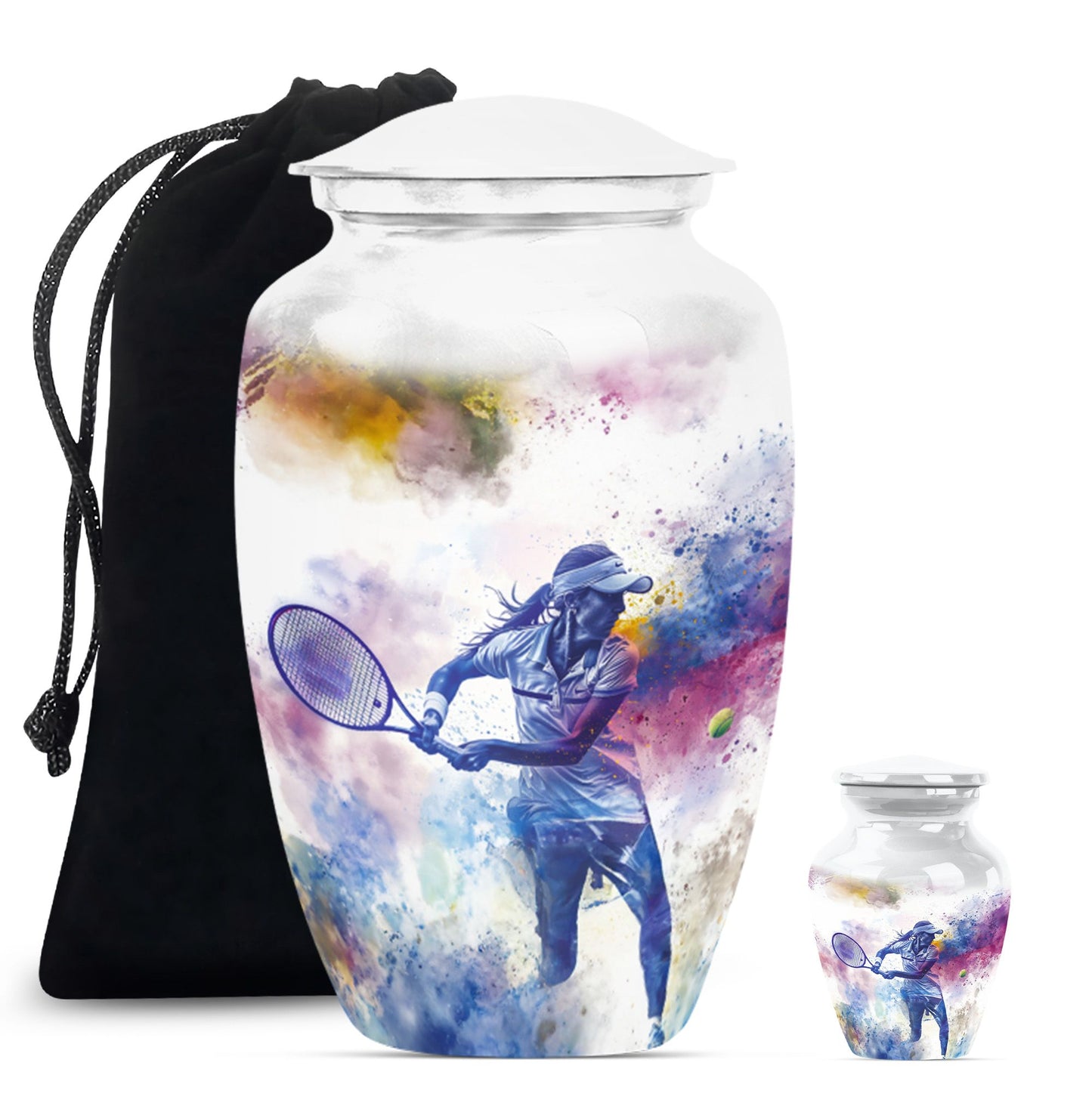 Urn in Purple Meadow theme, 