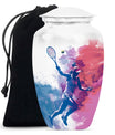 Classic 10-inch tennis urn for human ashes.