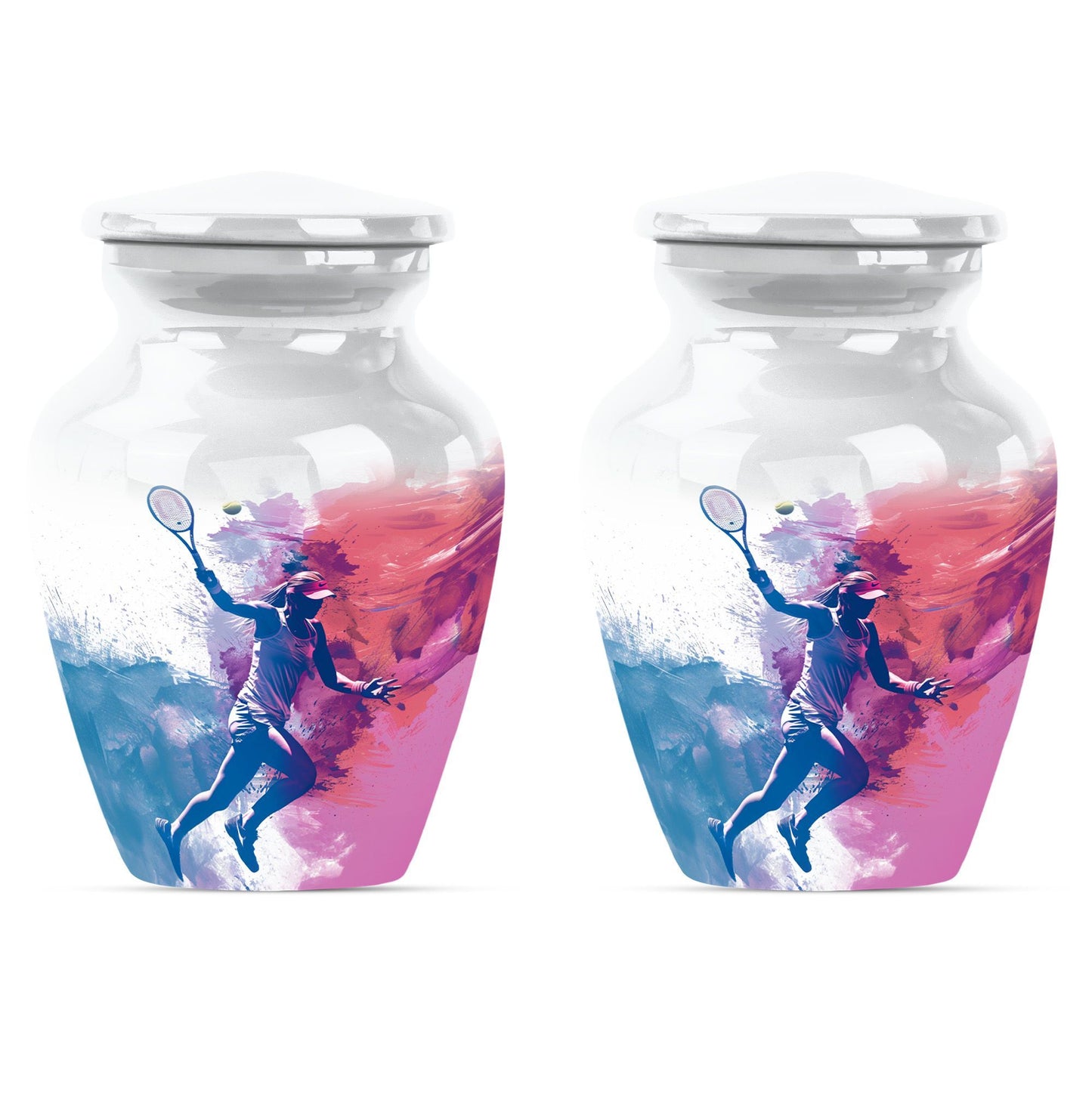 Classic 10-inch tennis urn for human ashes.