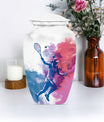 Classic 10-inch tennis urn for human ashes.