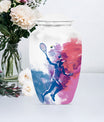 Classic 10-inch tennis urn for human ashes.