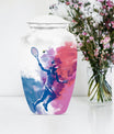 Classic 10-inch tennis urn for human ashes.