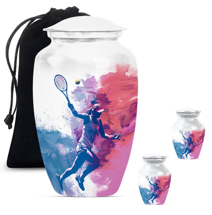 Personalized Tennis Cremation Urn for Human Ashes - 10-inch, 200 cu in - Yatskia