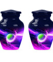 Classic tennis urn for adult ashes in Purple Meadow theme