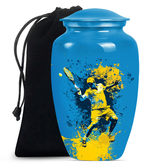  tennis urn in purple meadow 