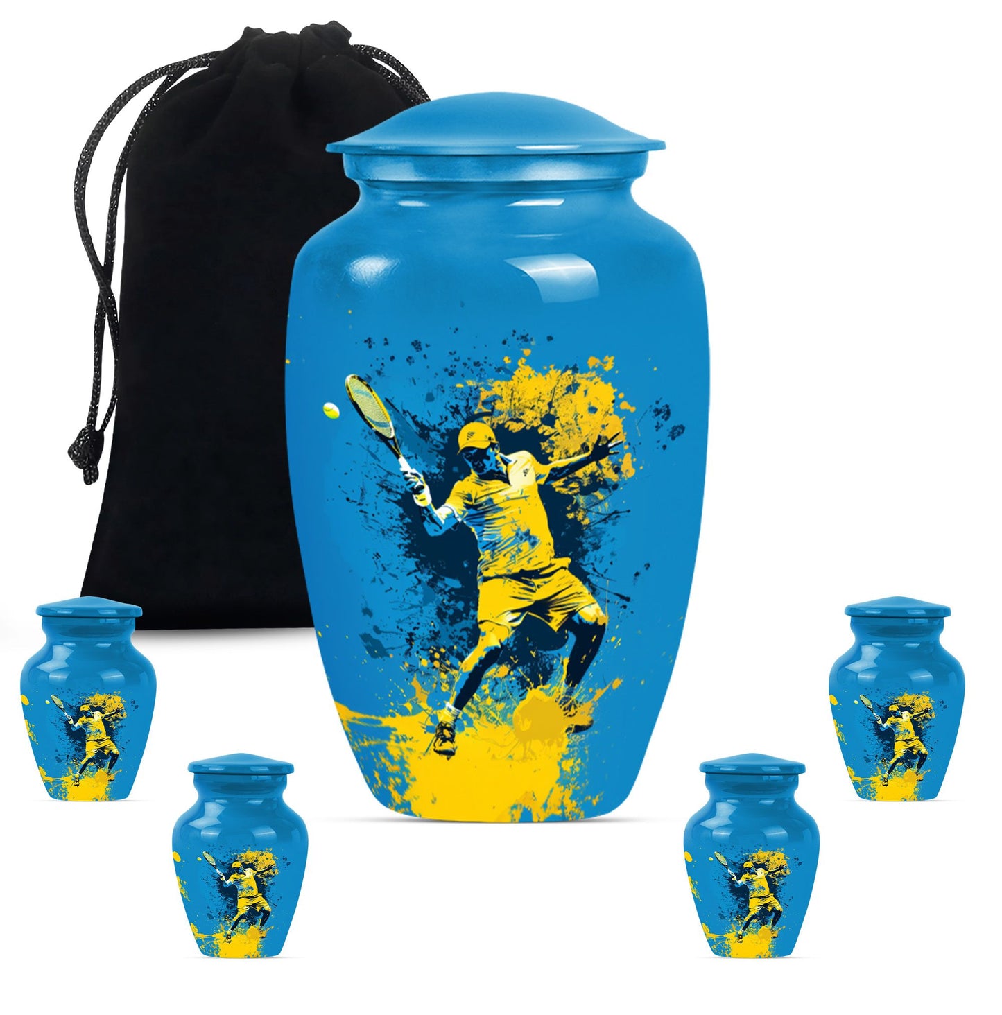  tennis urn in purple meadow 