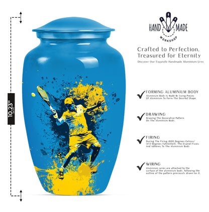  tennis urn in purple meadow 