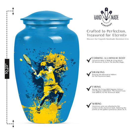  tennis urn in purple meadow 