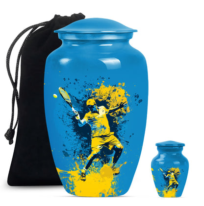  tennis urn in purple meadow 