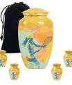 Classic 10-inch Tennis Urn, Purple Meadow theme.