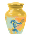 Classic 10-inch Tennis Urn, Purple Meadow theme.