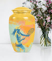Classic 10-inch Tennis Urn, Purple Meadow theme.