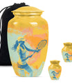 Classic 10-inch Tennis Urn, Purple Meadow theme.