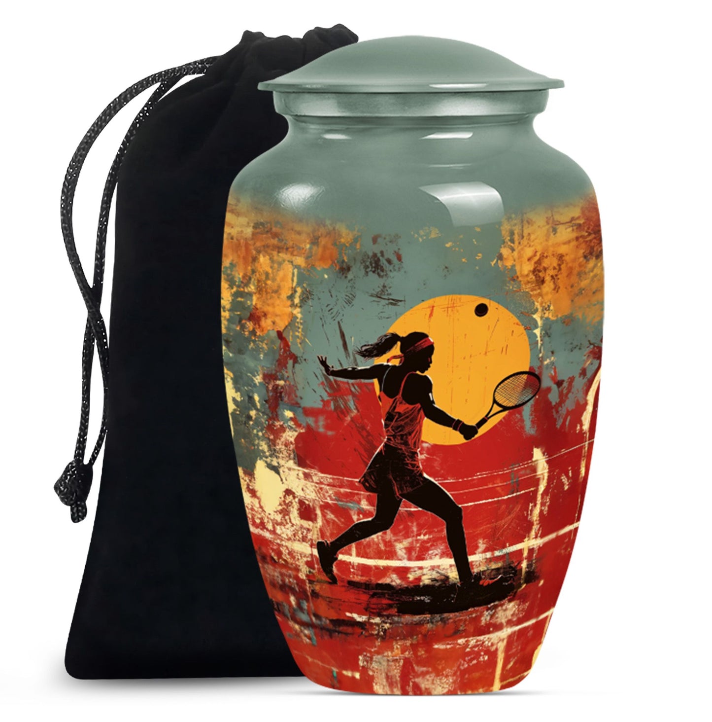 Large 10-inch  purple meadow urn