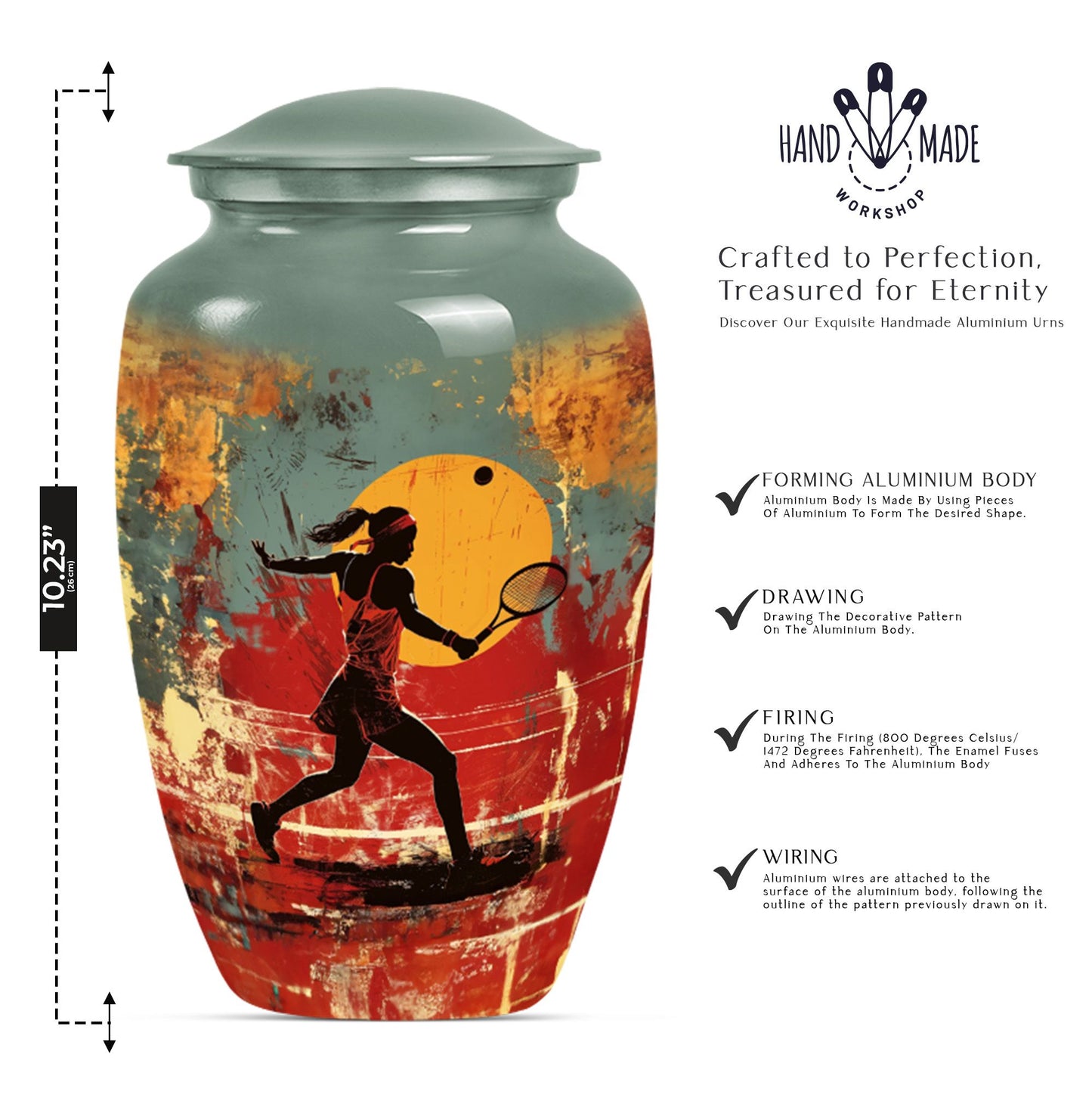 Large 10-inch  purple meadow urn