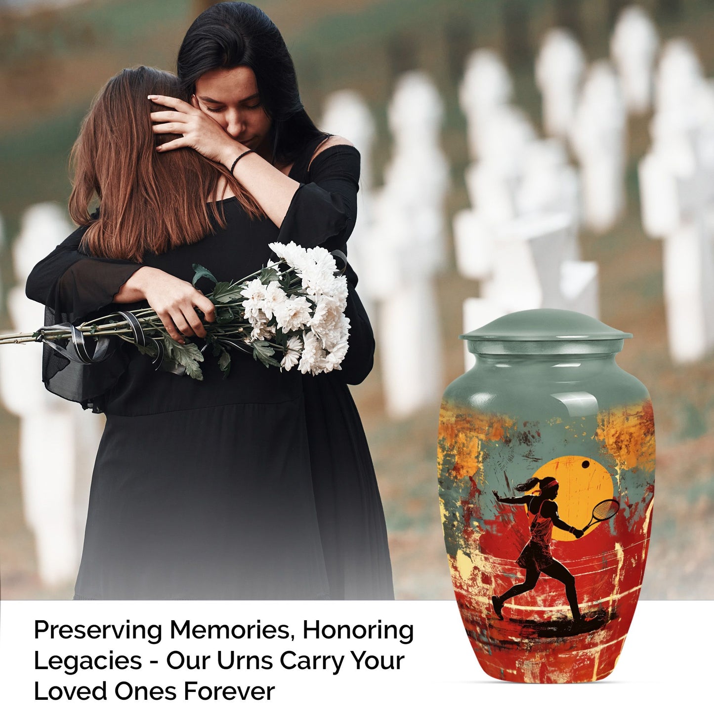 Large 10-inch  purple meadow urn