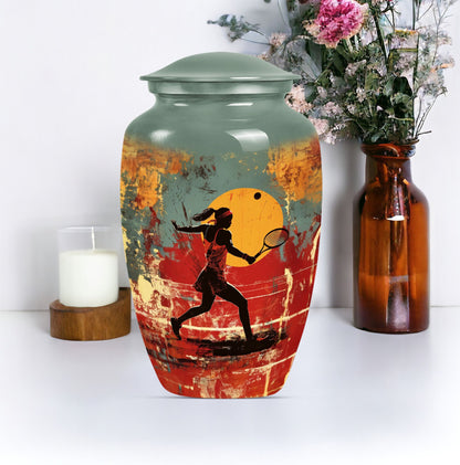 Large 10-inch  purple meadow urn