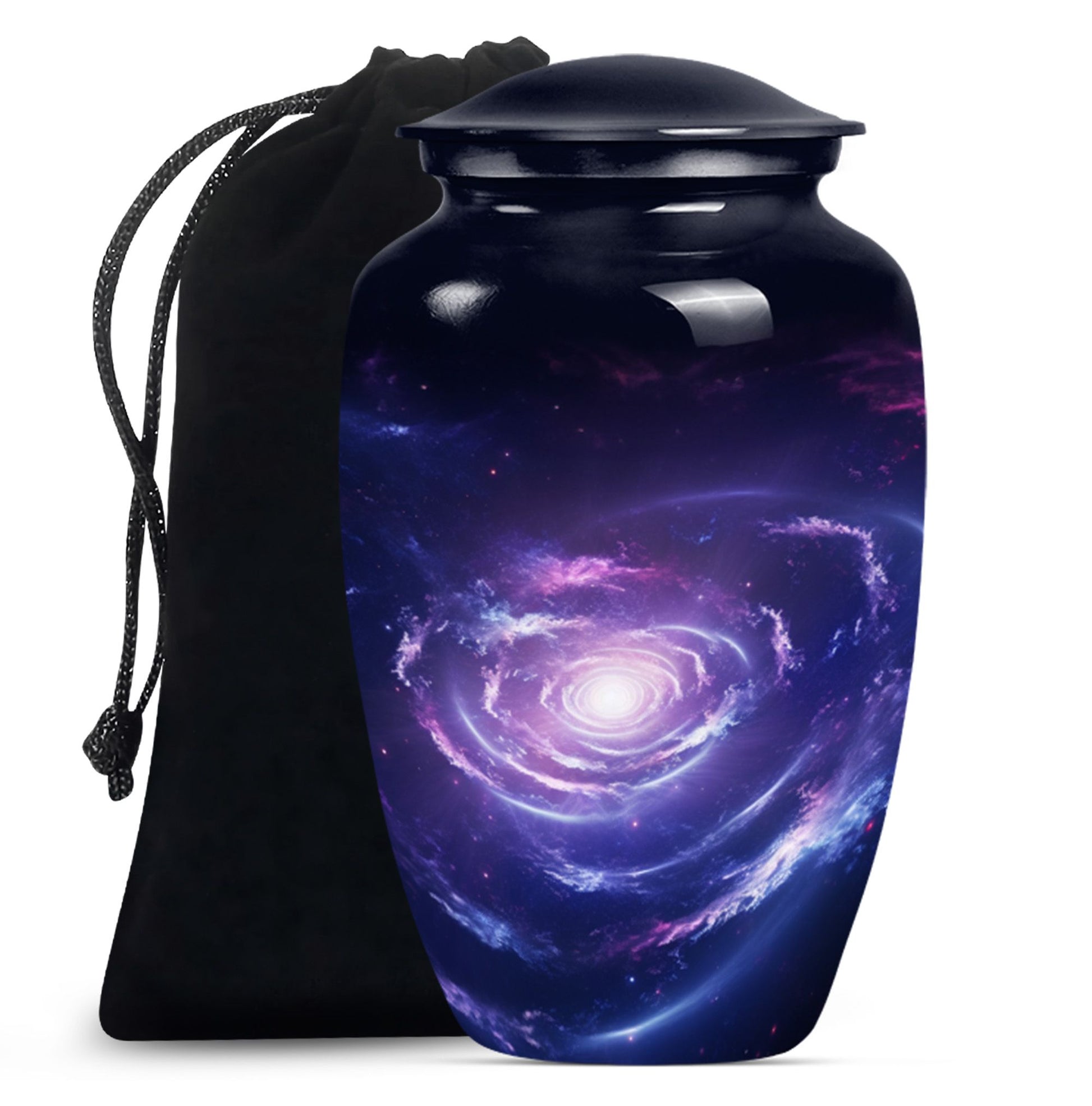 Urn for human ashes, Purple Meadow theme, 