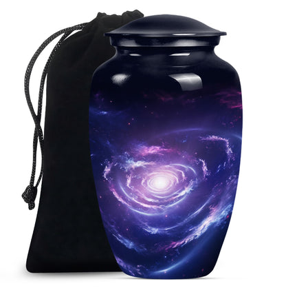 Urn for human ashes, Purple Meadow theme, 