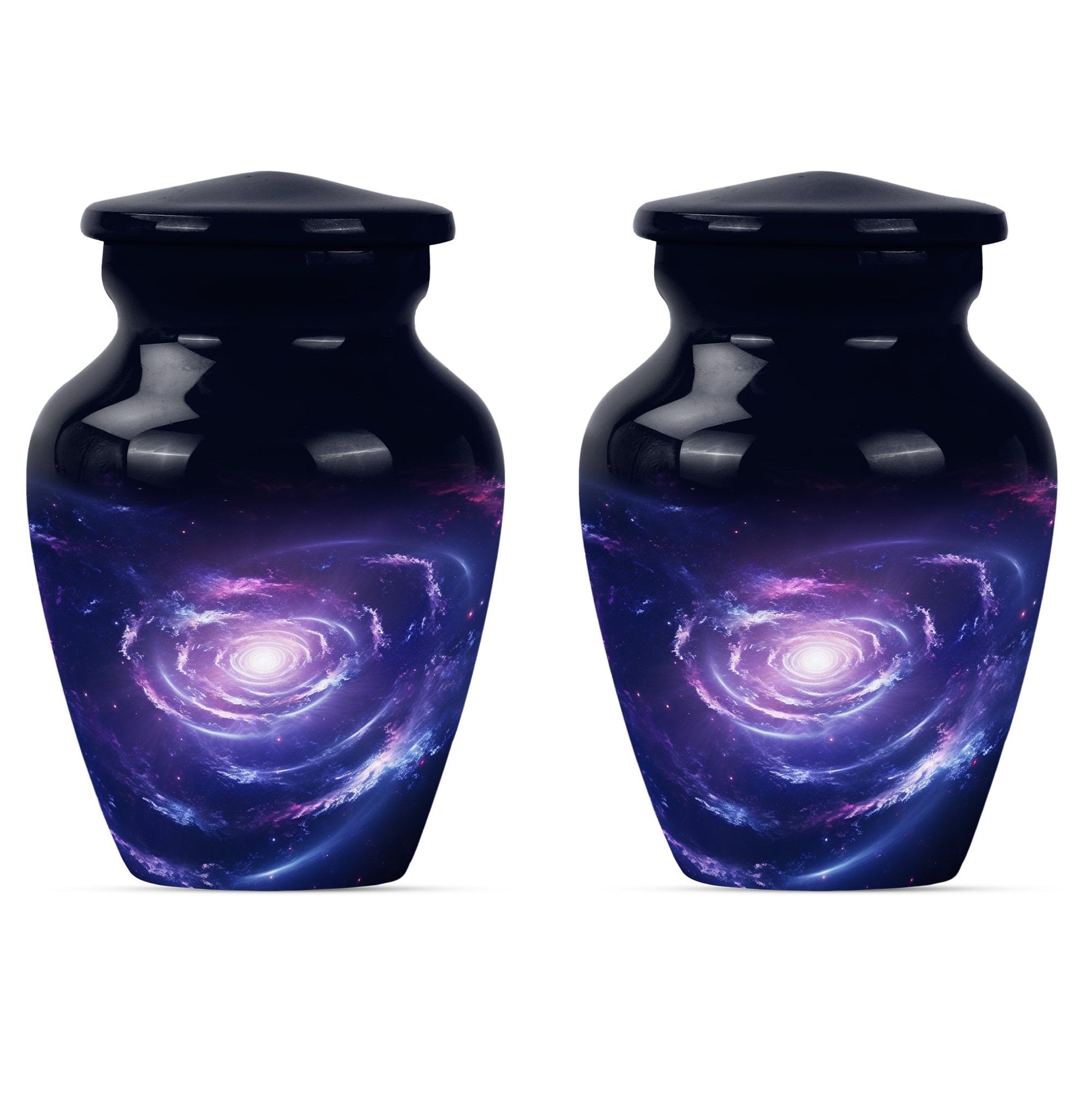 Urn for human ashes, Purple Meadow theme, 