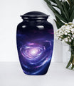 Urn for human ashes, Purple Meadow theme, 