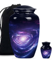 Urn for human ashes, Purple Meadow theme, 