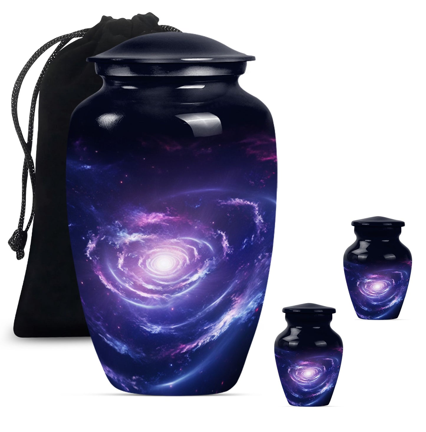 Urn for human ashes, Purple Meadow theme, 