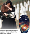 10-inch glaaxy Urn, classic shaped Aluminium memorial urn.