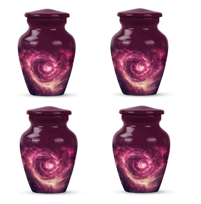  galaxy Urn for women's ashes in Purple Meadow theme, 