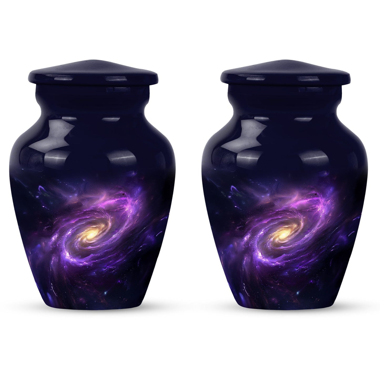Galaxy Urn in Purple Meadow theme for male adult ashes