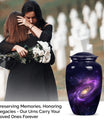 Galaxy Urn in Purple Meadow theme for male adult ashes