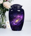 Galaxy Urn in Purple Meadow theme for male adult ashes