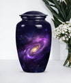 Galaxy Urn in Purple Meadow theme for male adult ashes