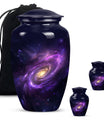 Galaxy Urn in Purple Meadow theme for male adult ashes