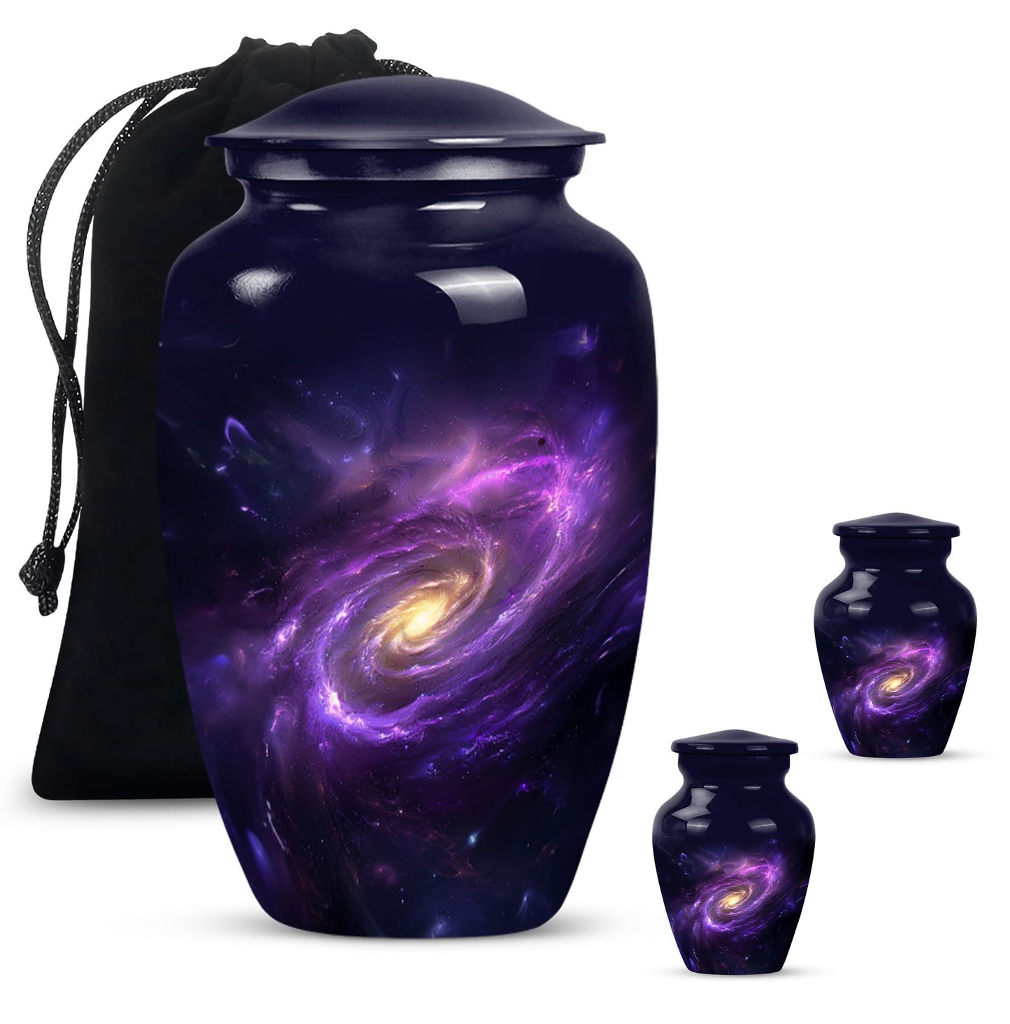 Personalized Galaxy Cremation Urn for Women - 10-inch, 200 cu in - Yatskia