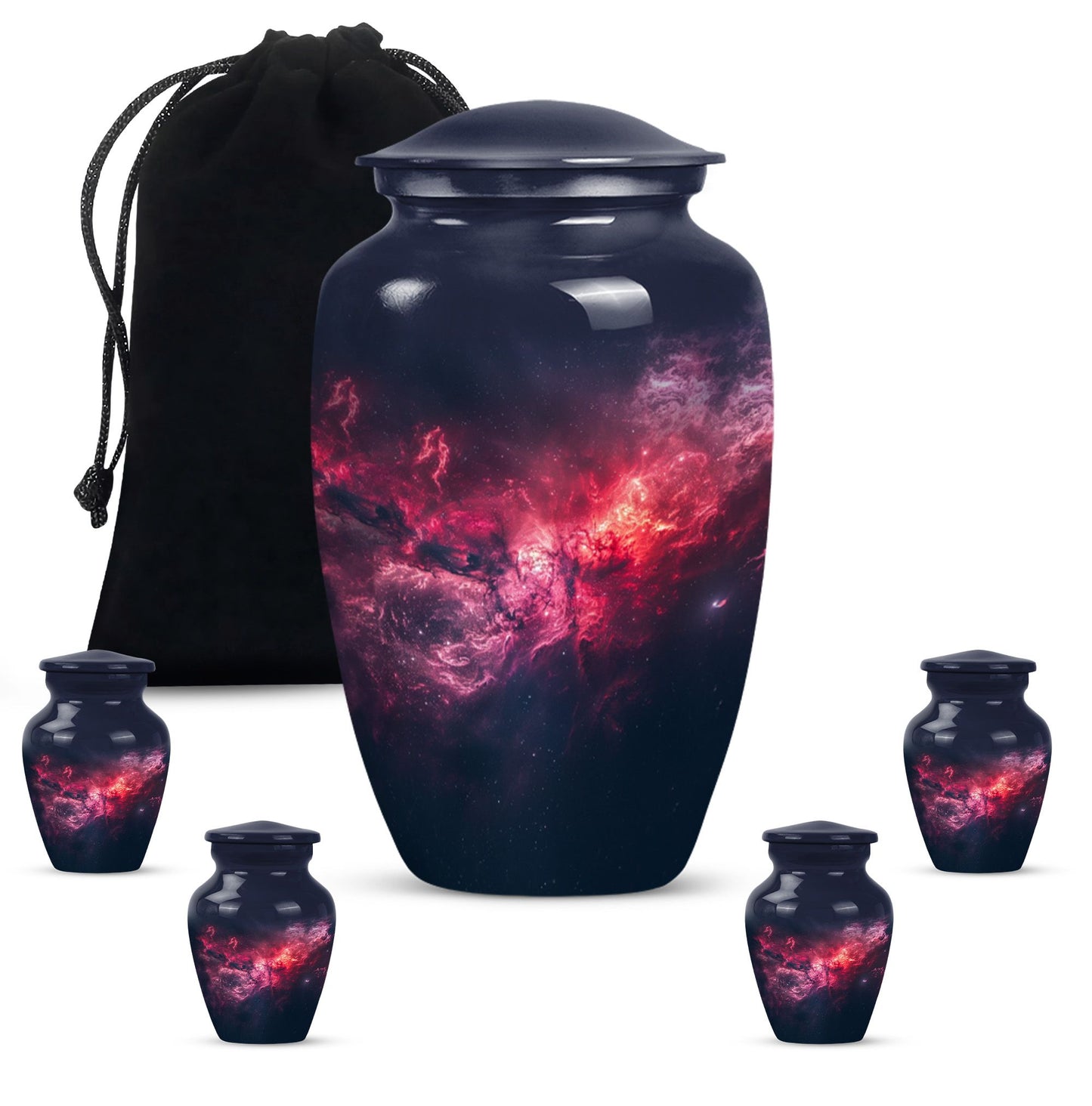 Personalized Galaxy Cremation Urn for Men - 10-inch, 200 cu in - Yatskia