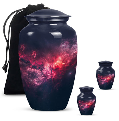 Personalized Galaxy Cremation Urn for Men - 10-inch, 200 cu in - Yatskia