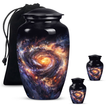 Personalized Galaxy Cremation Urn for Loved One - 10-inch, 200 cu in - Yatskia