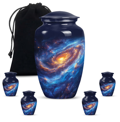 Personalized Galaxy Cremation Urn for Men & Women - 10-inch, 200 cu in - Yatskia