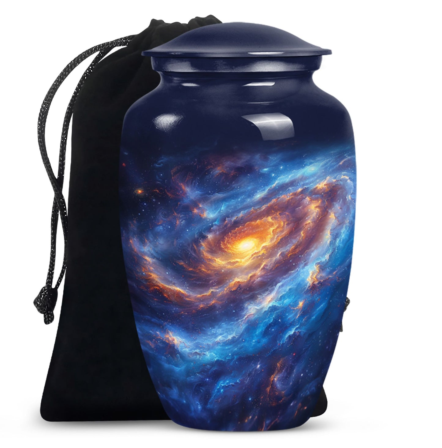 Personalized Galaxy Cremation Urn for Men & Women - 10-inch, 200 cu in - Yatskia
