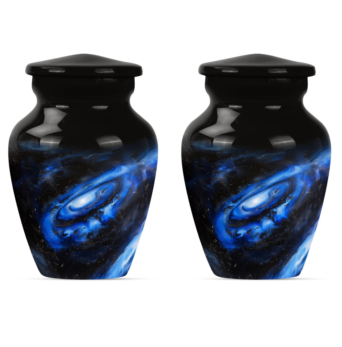 Classic Galaxy Urn Purple Meadow theme for women's ashes.