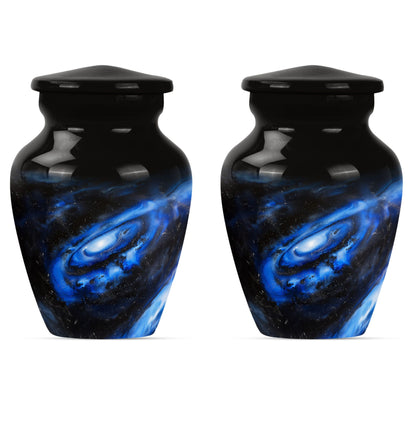 Classic Galaxy Urn Purple Meadow theme for women's ashes.