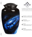 Classic Galaxy Urn Purple Meadow theme for women's ashes.