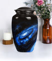 Classic Galaxy Urn Purple Meadow theme for women's ashes.
