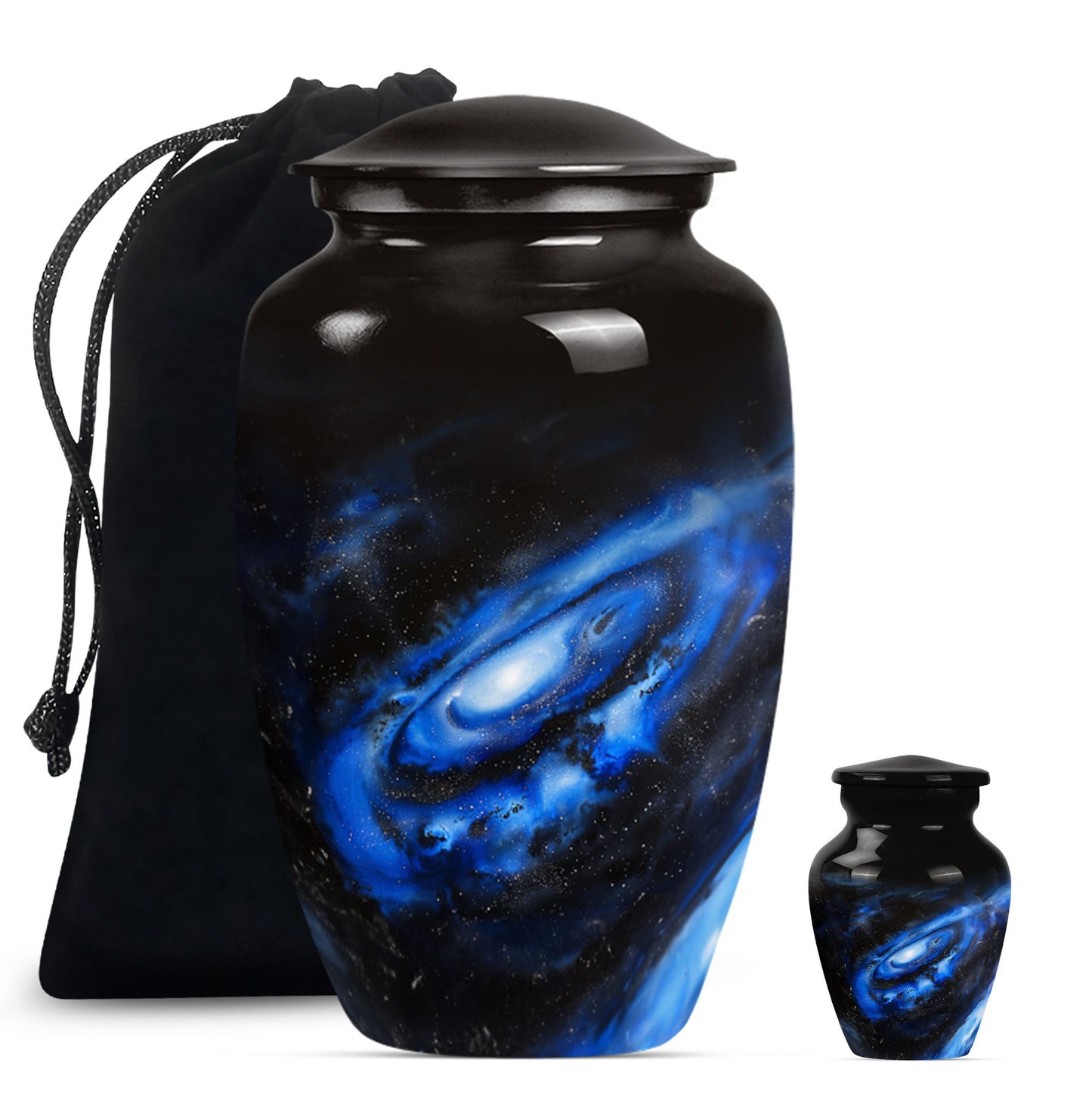 Classic Galaxy Urn Purple Meadow theme for women's ashes.